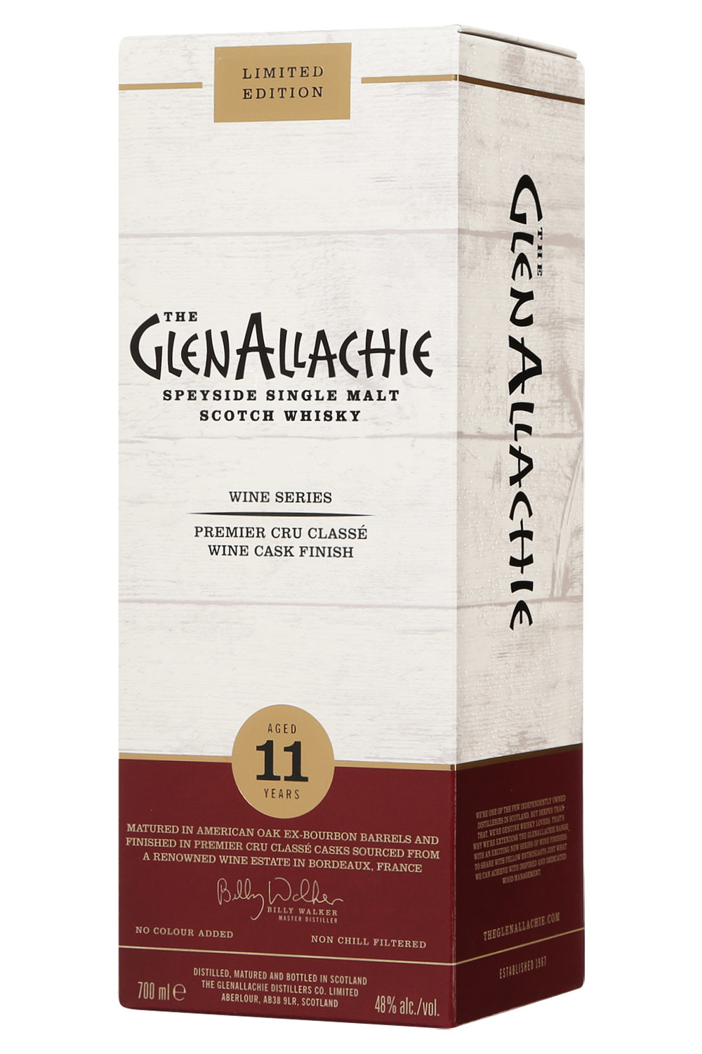 GlenAllachie 11 Yeras Old Premier Cru Classé Wine Cask Finish Single Malt Spey Valley